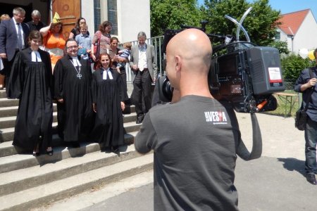 Kirche und Medien: Der ORF filmte im Juni das Gustav-Adolf-Fest, bzw. den Kirchentag.
