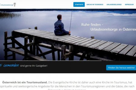 Screenshot der Startseite www.kirche-im-tourismus.at