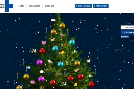   Dank des virtuellen Weihnachtsbaums der Kindernothilfe freuen sich Kinder in den ärmsten Regionen der Welt über Weihnachtsgeschenke. Foto: Kindernothilfe/Screenshot