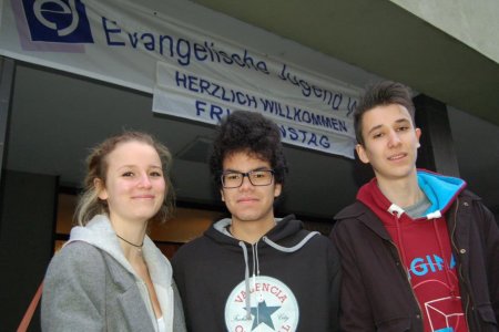 Konstanze, Jakob und Leon waren drei von fast 700 Jugendlichen auf dem Friedenstag.
