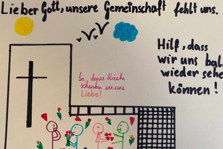 „&#039;Lieber Gott, unsere Gemeinschaft fehlt uns. Hilf, dass wir uns bald wiedersehen können!&#039; Dieses Gebet hat mir Sophia aus der Evangelischen Pfarrgemeinde Wien-Simmering geschickt für den heutigen Fernsehgottesdienst.&quot; Foto: privat