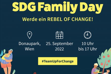 Die Evangelische Jugend kündigt für den SDG Family Day ein vielfältiges Programm an. Grafik: EJÖ