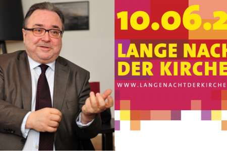 Bischof Michael Chalupka wird sich den Fragen und Antworten (!) der Volksschüler*innen stellen. Foto: epd/Uschmann