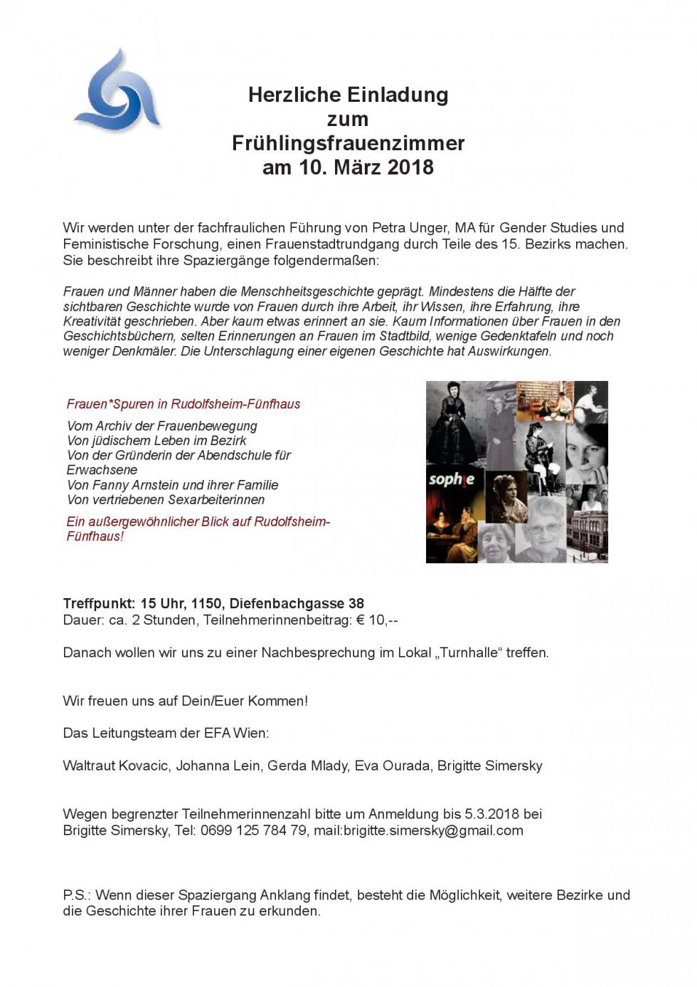 Plakat zur Einladung