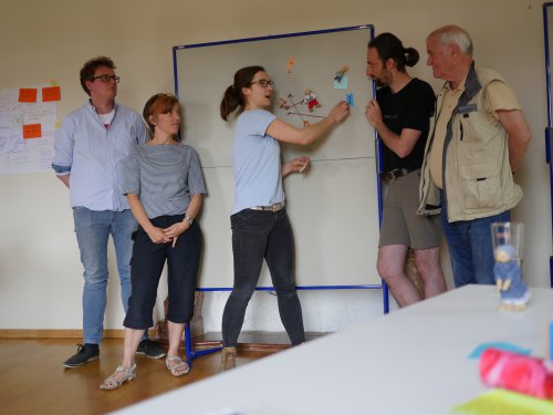 Die Teams präsentieren ihren Prototypen