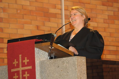 Katja Eichler ist ehrenamtlich Lektorin und hielt die Predigt des Festgottesdienstes