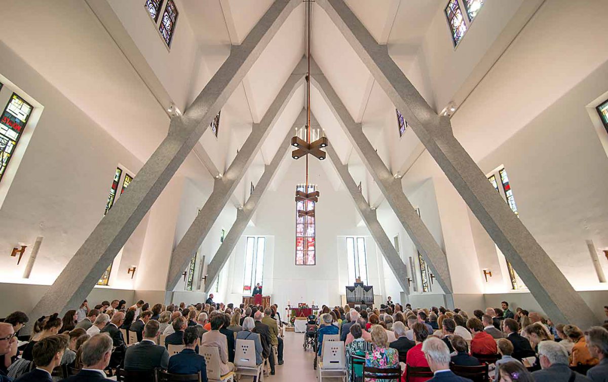 Der umgestaltete Innenraum der Johanneskirche in Wien-Liesing. (Foto: Johanneskirche) Der umgestaltete Innenraum der Johanneskirche in Wien-Liesing. (Foto: Johanneskirche)