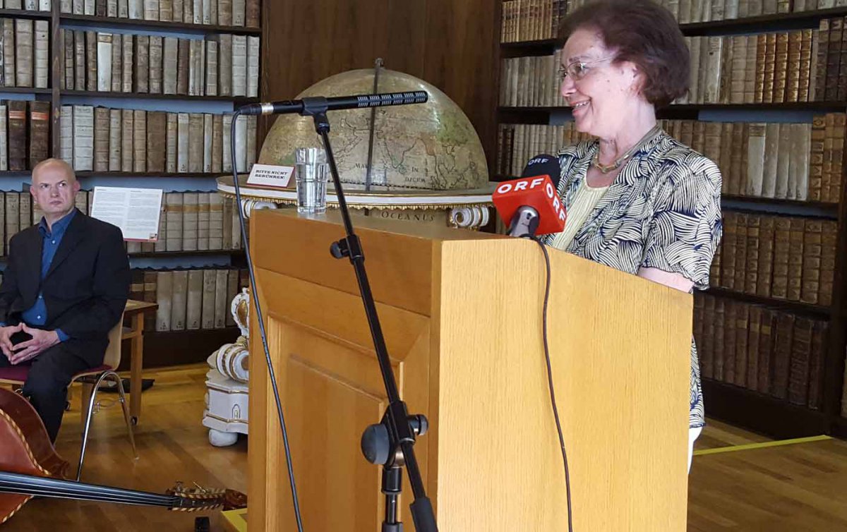 Die Preisträgerin Elisabeth Lutter von der „Vernetzten Ökumene Wien West“. Foto: epd/T. Dasek Die Preisträgerin Elisabeth Lutter von der „Vernetzten Ökumene Wien West“. Foto: epd/T. Dasek