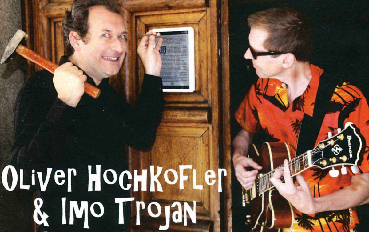 Den humoristischen Höhepunkt des Reformationsjubiläums bilden Oliver Hochkofler und Imo Trojan mit ihrem Reformationskabarett. Das Programm ist jetzt auch auf DVD erschienen. Foto: Hochkofler/Trojan Den humoristischen Höhepunkt des Reformationsjubiläums bilden Oliver Hochkofler und Imo Trojan mit ihrem Reformationskabarett. Das Programm ist jetzt auch auf DVD erschienen. Foto: Hochkofler/Trojan