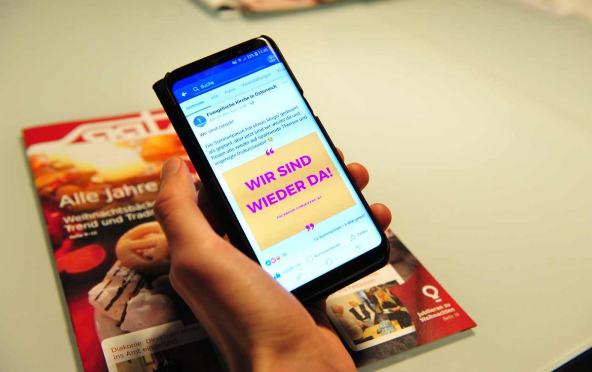Nach vier Monaten Abwesenheit wieder online: der Facebook-Auftritt der Evangelischen Kirche. Foto: epd/Uschmann Nach vier Monaten Abwesenheit wieder online: der Facebook-Auftritt der Evangelischen Kirche. Foto: epd/Uschmann