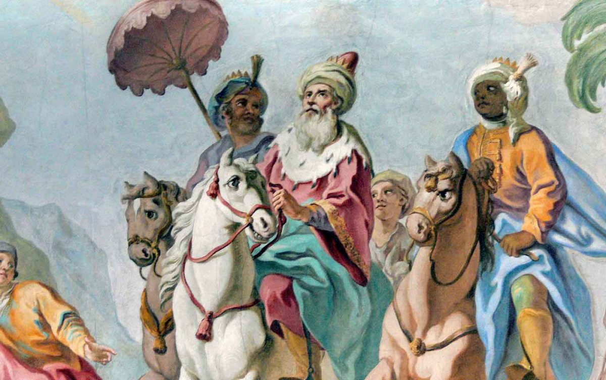 "Diese orientalischen Weisen machten sich aus großer Ferne bis nach Bethlehem auf, um den neugeborenen König zu sehen. Sie konnten nicht wissen, was sie erwartet." "Diese orientalischen Weisen machten sich aus großer Ferne bis nach Bethlehem auf, um den neugeborenen König zu sehen. Sie konnten nicht wissen, was sie erwartet."