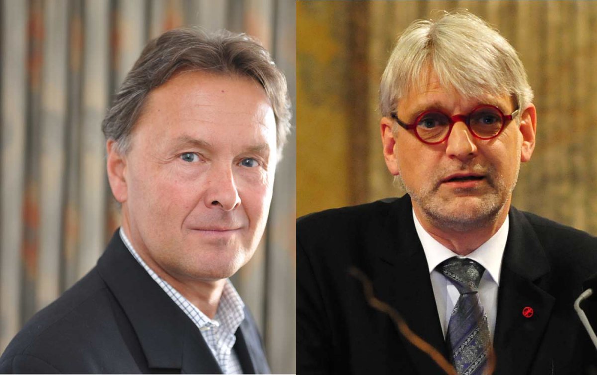 Heftige Kritik am Vorgehen der Bundesregierung kommt vom Journalisten Udo Bachmair (l) und vom Theologen Ulrich Körtner. Fotos: epd/Uschmann Heftige Kritik am Vorgehen der Bundesregierung kommt vom Journalisten Udo Bachmair (l) und vom Theologen Ulrich Körtner. Fotos: epd/Uschmann