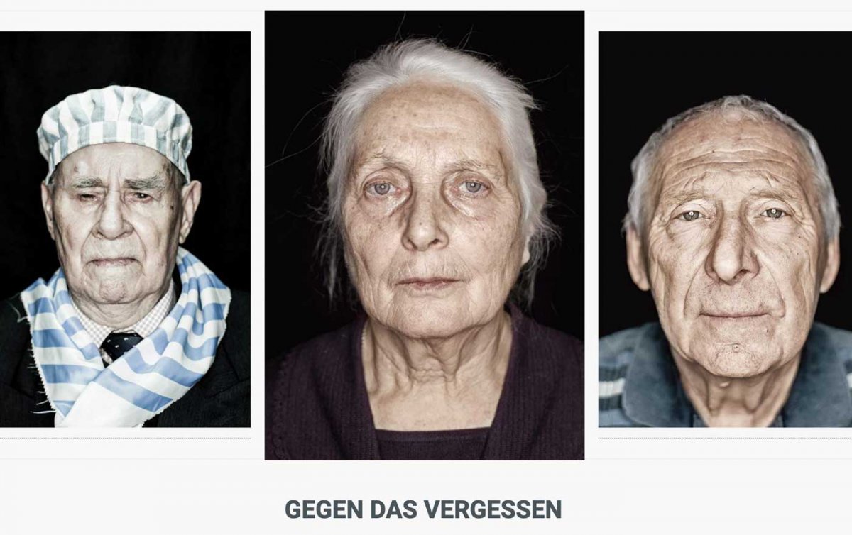 Bei dem Projekt „Gegen das Vergessen“ konfrontiert Luigi Toscano Passanten mit den Porträts von Zeitzeugen, einigen der wenigen letzten Überlebenden des Holocausts. Foto: epd/screenshot Bei dem Projekt „Gegen das Vergessen“ konfrontiert Luigi Toscano Passanten mit den Porträts von Zeitzeugen, einigen der wenigen letzten Überlebenden des Holocausts. Foto: epd/screenshot