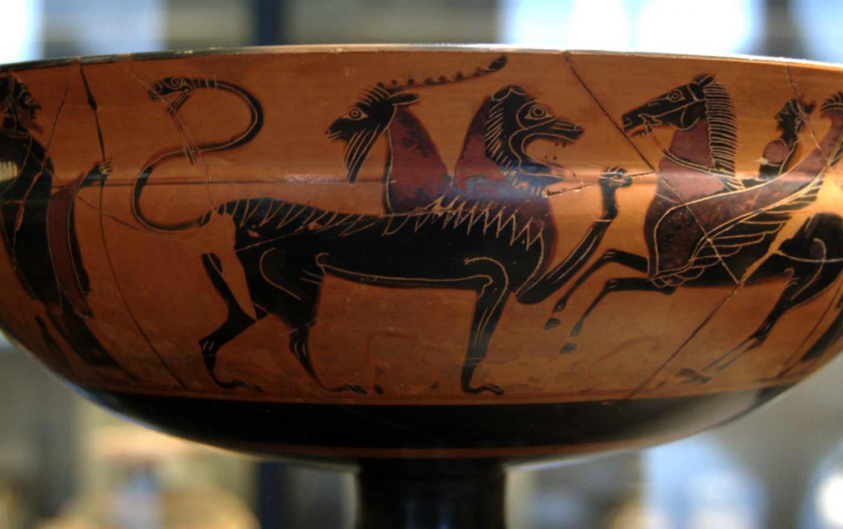 In der griechischen Mythologie galten Chimären als Mischwesen aus Löwe, Ziege und Schlange. In Japan könnte es bald Kreuzungen aus Mensch und Schwein geben - zu medizinischen Zwecken. Foto: wikimedia/Louvre/Bibi Saint-Pol In der griechischen Mythologie galten Chimären als Mischwesen aus Löwe, Ziege und Schlange. In Japan könnte es bald Kreuzungen aus Mensch und Schwein geben - zu medizinischen Zwecken. Foto: wikimedia/Louvre/Bibi Saint-Pol