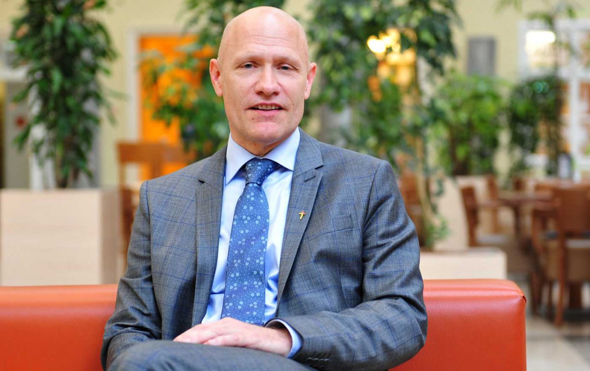 „Verbindendes Zeichen, wenn acht Religionsgemeinschaften gemeinsam die Stimme erheben“ – der Wiener Superintendent Matthias Geist. Foto: epd/Uschmann „Verbindendes Zeichen, wenn acht Religionsgemeinschaften gemeinsam die Stimme erheben“ – der Wiener Superintendent Matthias Geist. Foto: epd/Uschmann