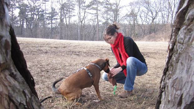 Pfarrerin Helene Lechner und ihr Hund sind ein Mantrailing-Team (Mantrailer = Personenspürhunde) Pfarrerin Helene Lechner und ihr Hund sind ein Mantrailing-Team (Mantrailer = Personenspürhunde)
