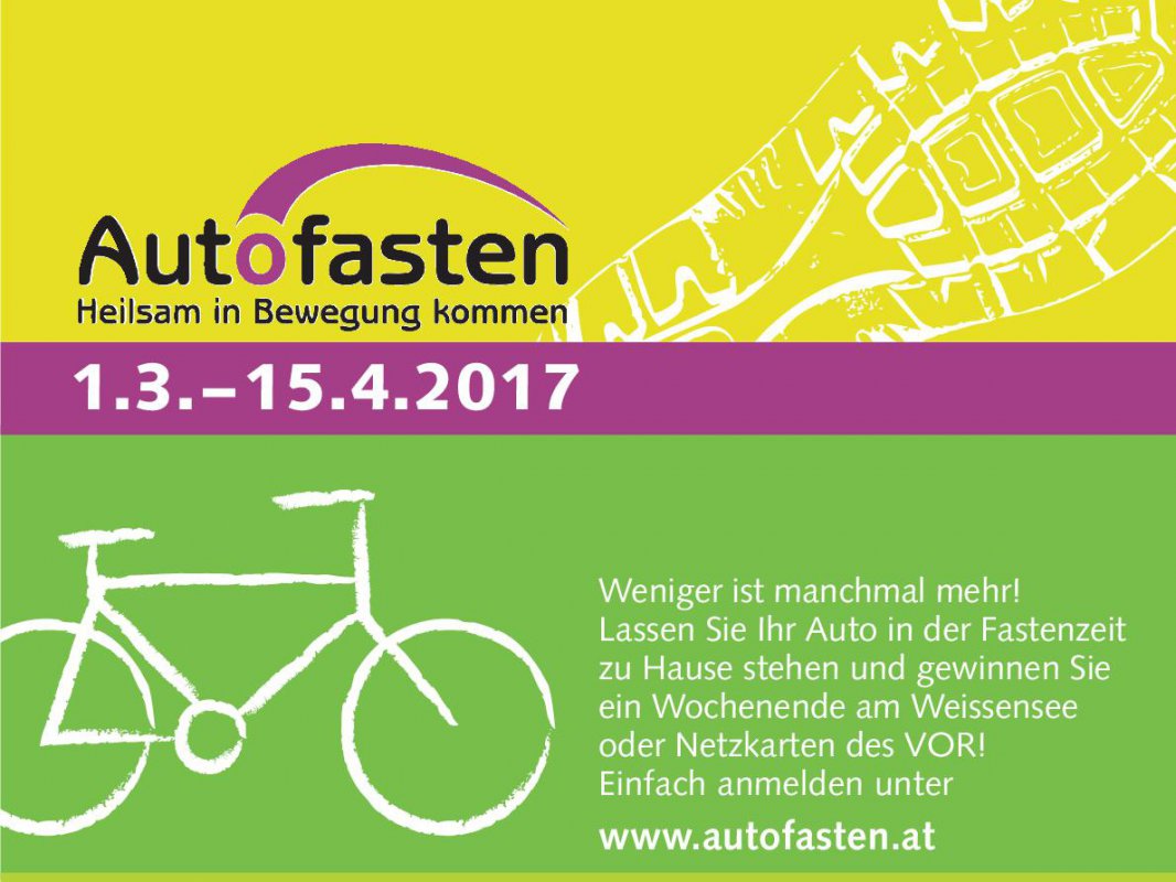 Plakat zum Autofasten: Heilsam in Bewegung kommen Plakat zum Autofasten: Heilsam in Bewegung kommen
