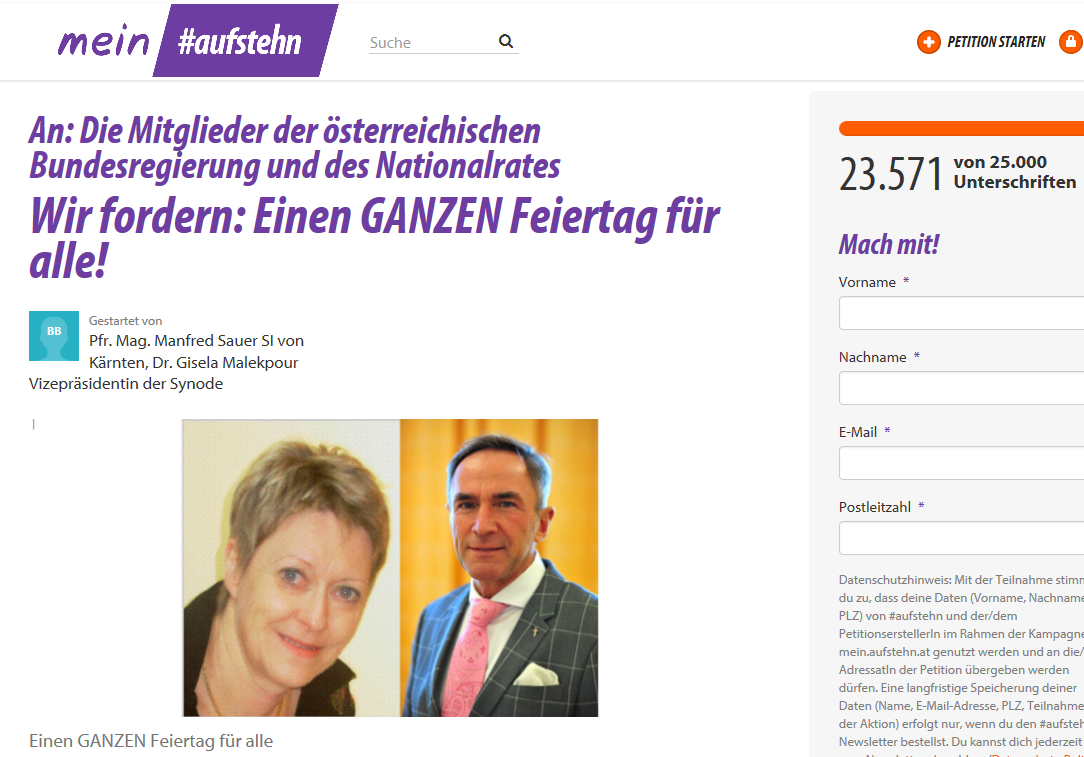 Einen ganzen Feiertag für alle fordert die Online-Petition. Sie richtet sich an alle - nicht nur Evangelische.