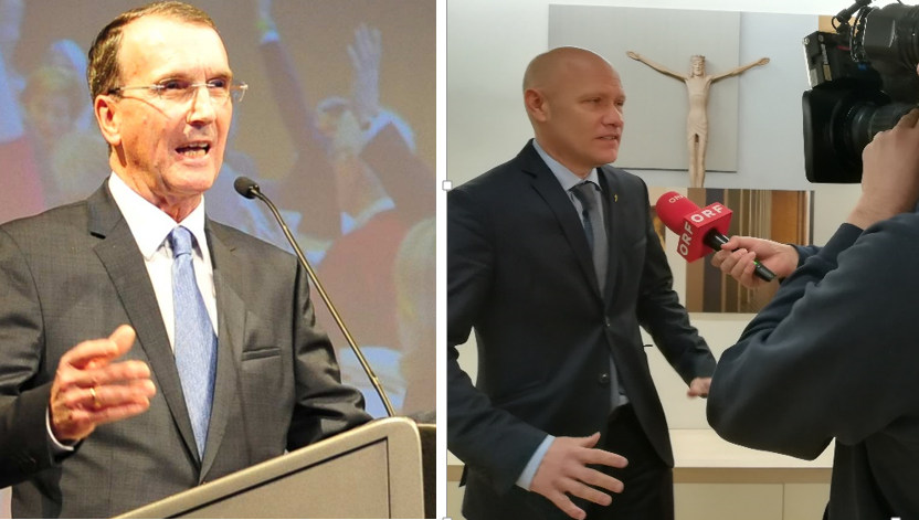 Die gesetzliche Neuregelung sei ein "harter Schlag für die Evangelischen", sagen Synodenpräsident Peter Krömer (li.) und Wiens Superintendent Matthias Geist. Fotos: epd/Uschmann und M.Schomaker Die gesetzliche Neuregelung sei ein "harter Schlag für die Evangelischen", sagen Synodenpräsident Peter Krömer (li.) und Wiens Superintendent Matthias Geist. Fotos: epd/Uschmann und M.Schomaker