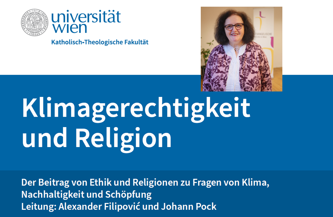 (Die Katholischen und Evangelischen Diözesanen Umweltbeauftragten Wien, Markus Gerhartinger und Andrea Kampelmühler, werden Gäste auf dem Podium der Abschlussveranstaltung vom 23. Januar 2024 sein. (Plakat: KTF, Foto: Schomaker)